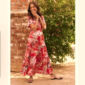 NIC + ZOE SCRIBBLE BOUQUET DAYDREAM DRESS SIZE large NWT